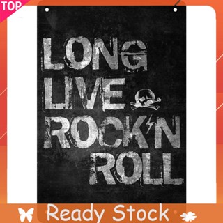 โปสเตอร์โลหะ ลาย LONG LIVE ROCKN ROLL ขนาด 20x30 ซม. 20x30 ซม.