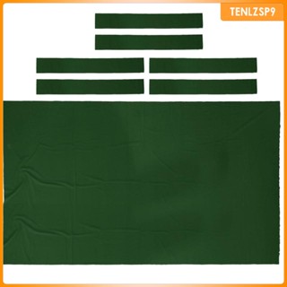 [tenlzsp9] ผ้าปูโต๊ะพูล พร้อมแถบ 6 ชิ้น สําหรับโต๊ะพูลสนุ๊กเกอร์ บิลเลียด 9 ฟุต