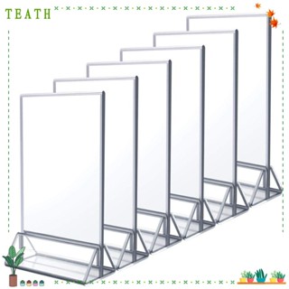 Teath ที่วางป้ายอะคริลิค แบบสองด้าน 4x6 นิ้ว 6 ชิ้น