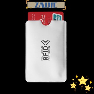 Zaijie24 ปลอกป้องกันการ์ด บล็อก Rfid อัจฉริยะ อลูมิเนียม ป้องกัน Rfid Wallet 10 ชิ้น