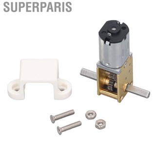 Superparis Gear  DC 6V 30RPM Double Shaft Worm Speed Reduction For