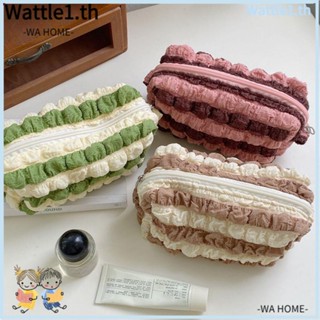 Wttle กระเป๋าเครื่องสําอาง กระเป๋าดินสอ สีครีม สําหรับนักเรียน เดินทาง