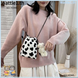 Wttle กระเป๋าหูรูด ขนาดเล็ก น่ารัก ผ้ากํามะหยี่ขนนิ่ม
