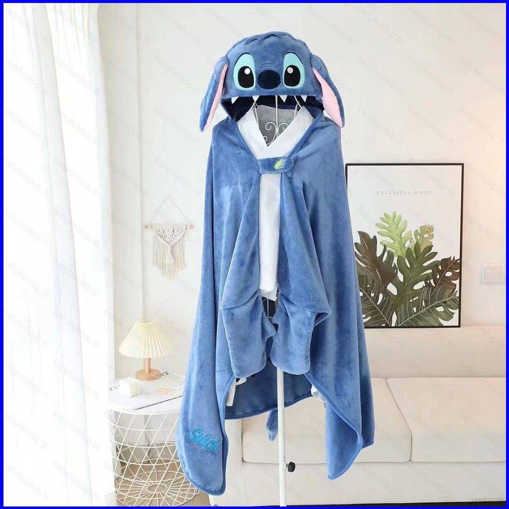 Bs1 เสื้อคลุม ลายการ์ตูน Stitch น่ารัก มีฮู้ด ให้ความอบอุ่น สําหรับนักเรียน สํานักงาน SB1