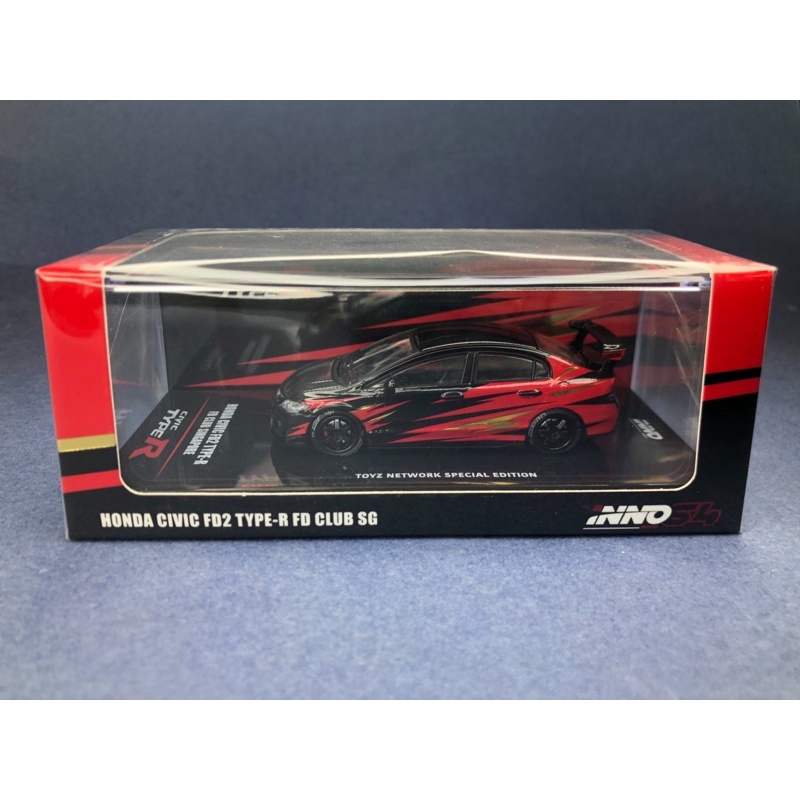 🔹Honda Civic FD2 Type R FD Club Singapore Scale 1:64 ยี่ห้อ Inno64