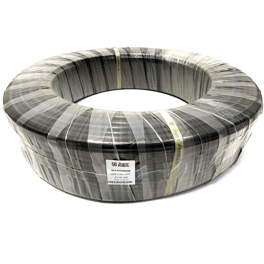 Super Products ท่อ LDPE PN4 ขนาด 12 มม.200 ม.คาดส้ม