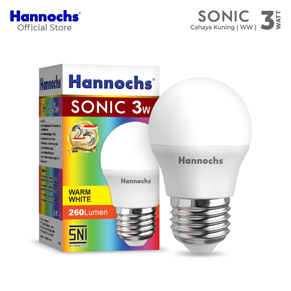 Hannochs SONIC หลอดไฟ LED 3WATT รับประกัน 1 ปี