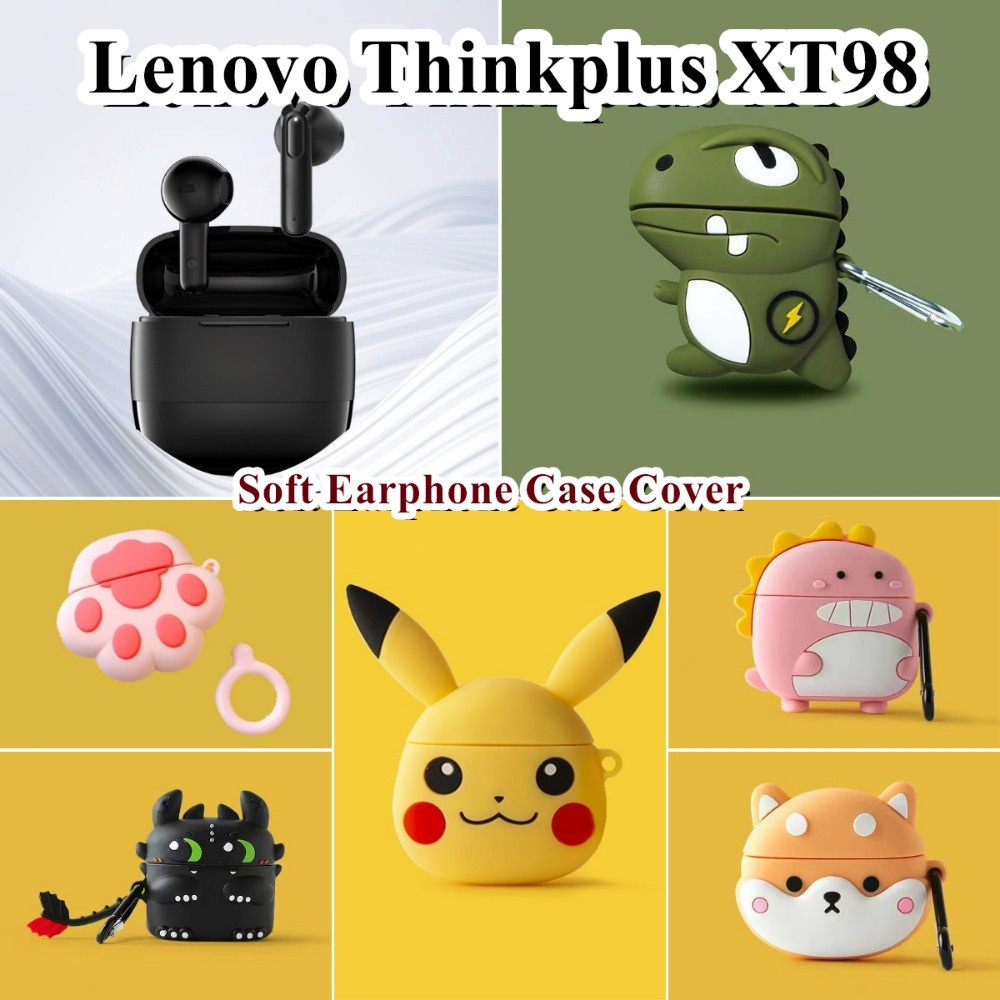 【พร้อมส่ง】เคสหูฟัง ซิลิโคนนิ่ม ลายการ์ตูน สําหรับ Lenovo Thinkplus XT98