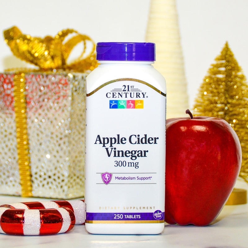 Apple Cider Vinegar 300 mg. (250เม็ด) 21st Century  แอปเปิ้ลไซเดอร์
