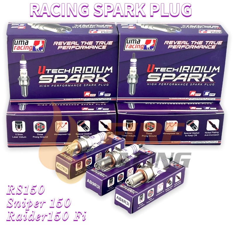 หัวเทียน เข็ม 3 เขี้ยว UMA Racing-Spark Racing Boy เบอร์ 8/9 คละรุ่น RB29