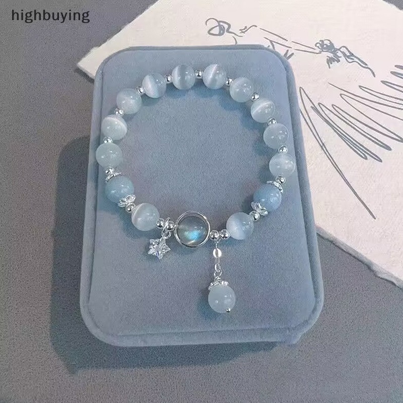 [highbuying] สร้อยข้อมือ โอปอล ตาแมว คริสตัล สีฟ้า สมบัติ ดาว ดวงจันทร์ เครื่องประดับผู้หญิง ปาร์ตี้ ใหม่ พร้อมส่ง