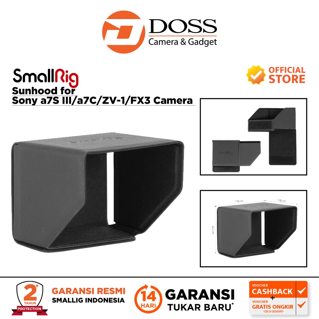 SmallRig Sunhood สําหรับกล้อง Sony a7S III/a7C/ZV-1/FX3 3206