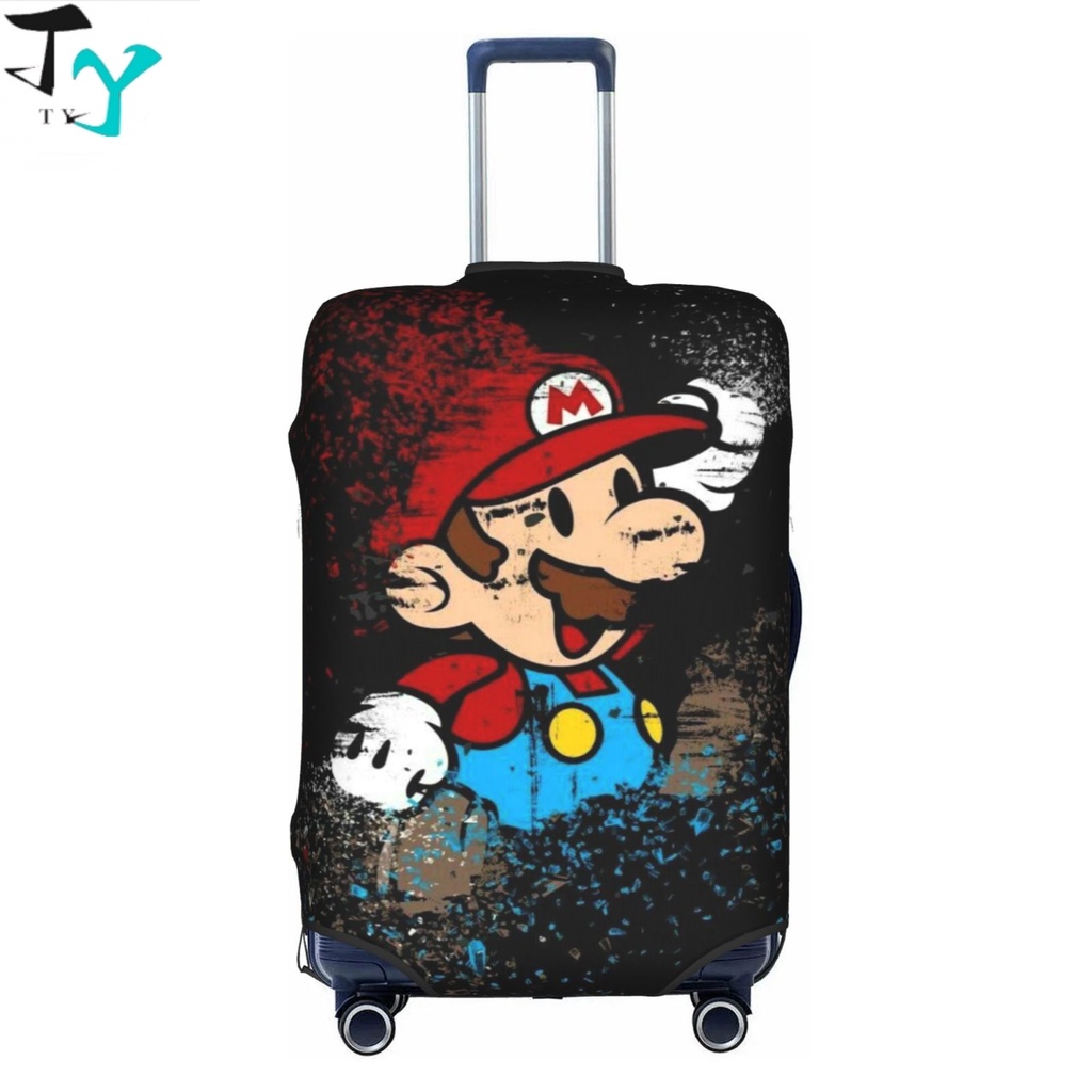 ผ้าคลุมกระเป๋าเดินทาง ลายการ์ตูนตลก Mario ขนาด 18-32 นิ้ว