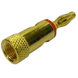 [ 1ชุด/4ตัว ] BNN-014-GL ปลั๊กบานาน่าเครื่องเสียง ตัวผู้ Male ∅4 mm ชุบทอง gold Banana Plug Audio Grade ปลั๊กกล้วย ชุ...