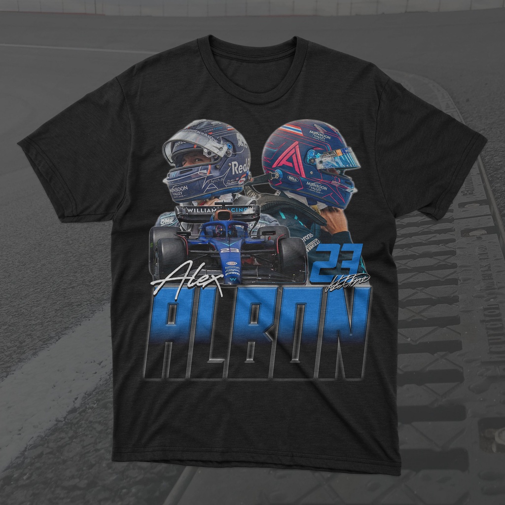 Alex Albon Formula 1 Racing Graphic T-Shirt, 2023 F1 Racing Shirt, Motorsport Clothing F1, Williams 