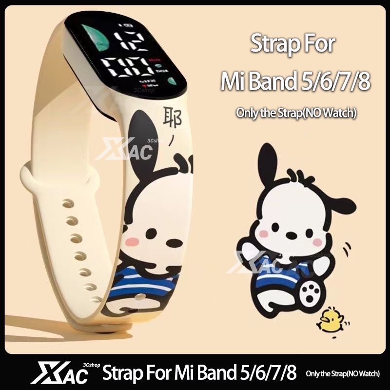 สายนาฬิกาข้อมือซิลิโคน ลายการ์ตูน สําหรับ Xiaomi Mi Band 8 7 6 5 miband 8 band5 band6