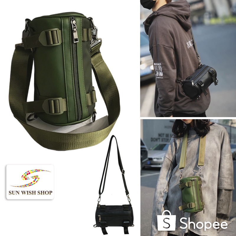 Sunwish SWS-11021 กระเป๋าสะพายไหล่ ผ้าไนล่อน ขนาดเล็ก กันน้ํา สไตล์เกาหลี สําหรับผู้ชาย
