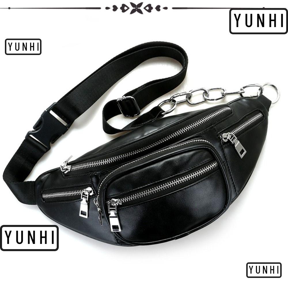 Yunhi กระเป๋าคาดอก กระเป๋าสะพายไหล่ สะพายข้าง หนังเทียม แบบนิ่ม แฟชั่นสําหรับสตรี