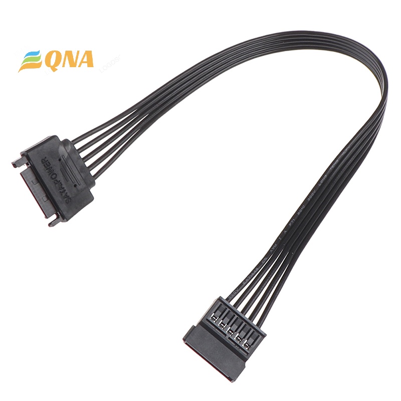 [QNA] ใหม่ สายเคเบิลพาวเวอร์ซัพพลาย SATA 15pin ตัวผู้ เป็นตัวเมีย hdd ssd 30 ซม.