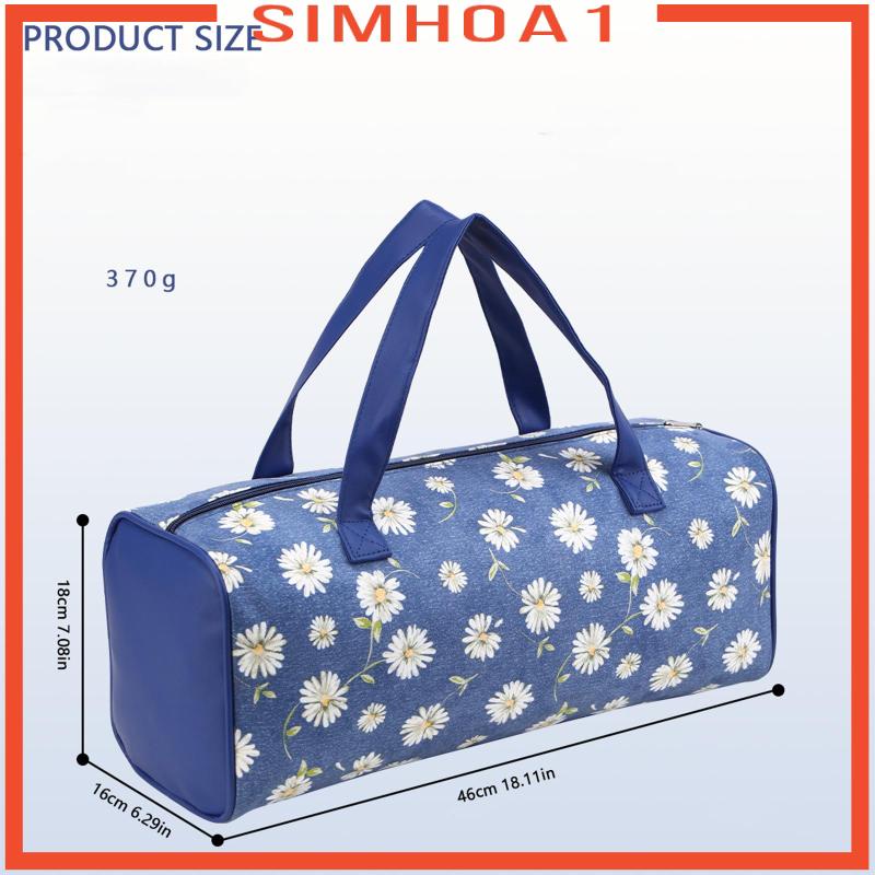 [Simhoa1] กระเป๋าถักโครเชต์ ทรงกลม พร้อมช่องเก็บไหมพรม สําหรับผู้เริ่มต้น เดินทาง