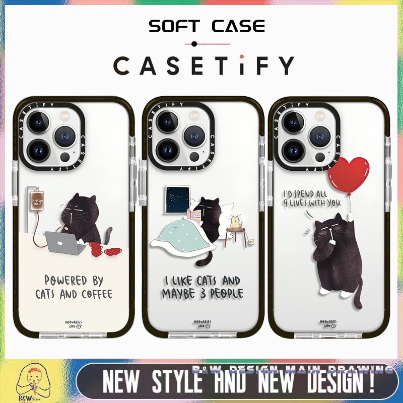 เคสโทรศัพท์มือถือแบบนิ่ม กันกระแทก ลายแมวน้อยดํา สําหรับ iPhone 15ProMax 15Pro 15Plus 15 14 13 12 11 Pro Max X XS XR