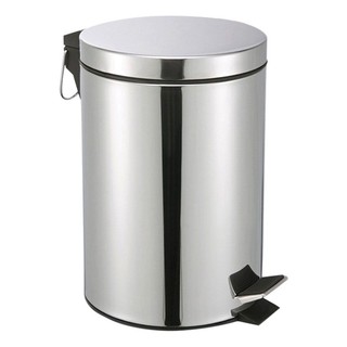 Lixeira Inox Aço 5 litros C/ Pedal Cesto Interno Removível Banheiro Cozinha