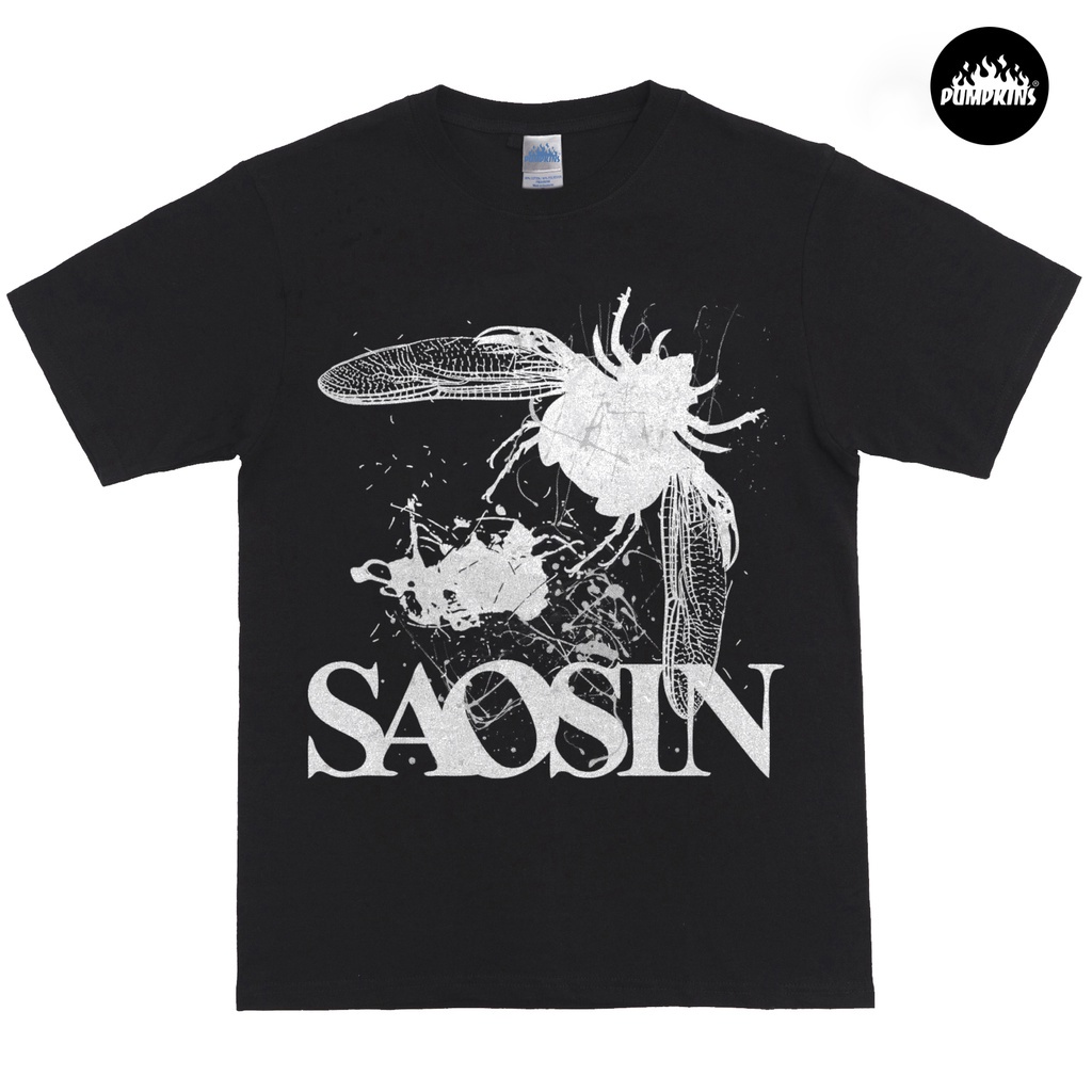[S-5XL]ผ้าฝ้าย 100% Kaos Band SAOSIN เสื้อยืด วงดนตรี สินค้าโพสต์ฮาร์ดคอร์ S-5XL
