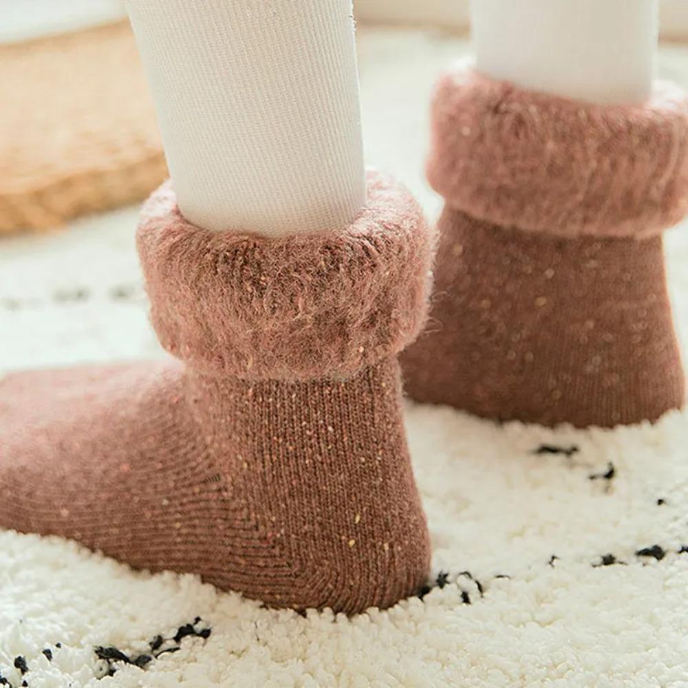 เมล็อดก ถุงเท้าฤดูหนาว, กันความเย็นให้อบอุ่นฤดูหนาวถุงเท้าที่อบอุ่น, คุณภาพข้นสีทึบถุงเท้าแคชเมียร์ผู้หญิง - รูปที่ 4