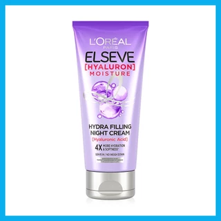 Loreal Paris ลอรีอัล ปารีส เอลแซฟ ไนท์ ครีม Elseve Hyaluron Moisture Hydra Filling Night Cream 150ml.