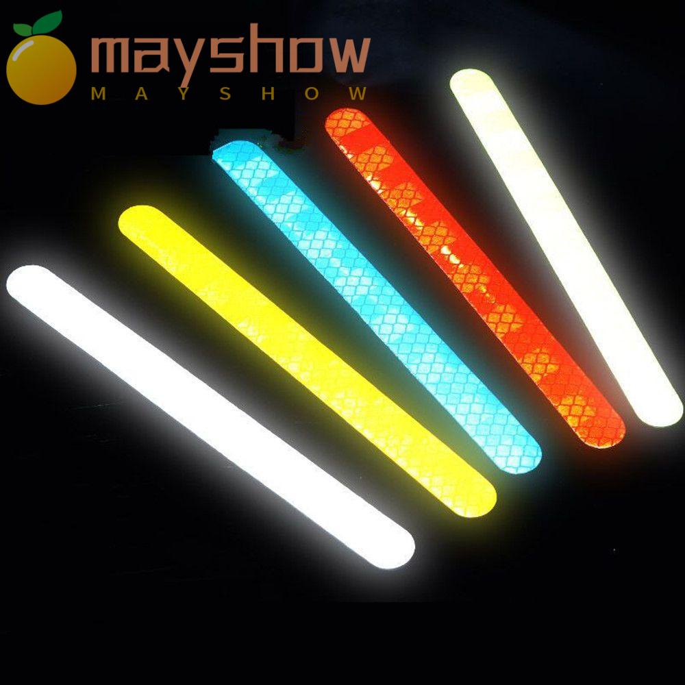 Mayshow สติกเกอร์สะท้อนแสง เตือนความปลอดภัย สําหรับติดกระจกมองหลังรถยนต์ รถจักรยานยนต์ 2 ชิ้น ต่อชุด