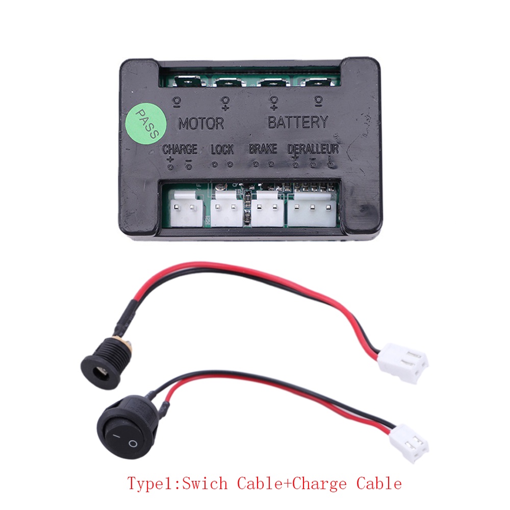 DC24V ตัวควบคุมสกู๊ตเตอร์ไฟฟ้า 120W DC แปรงไฟฟ้ามอเตอร์ควบคุม E-Scooter Part พร้อมสายชาร์จและสาย LED/สวิตช์