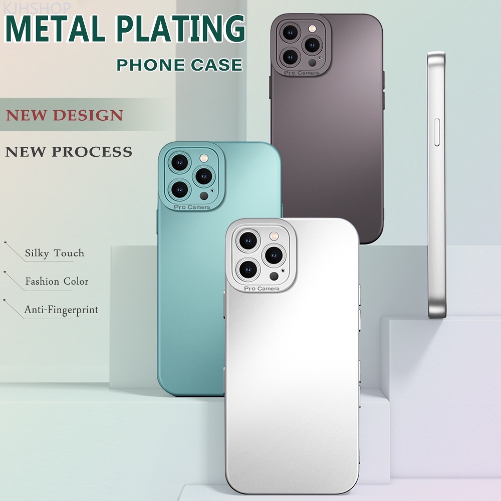 For Realme 5 5i 5S 6 6i 6S 7 7i Pro 5G Phone Case Metal Plating Process Soft Silicone Casing Full C