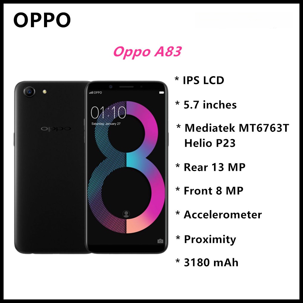 Oppo A83 แรม 4GB + รอม 64GB 5.7 นิ้ว สภาพใช้งาน 13MP LTE (98% เหมือนใหม่) สมาร์ทโฟน ของแท้