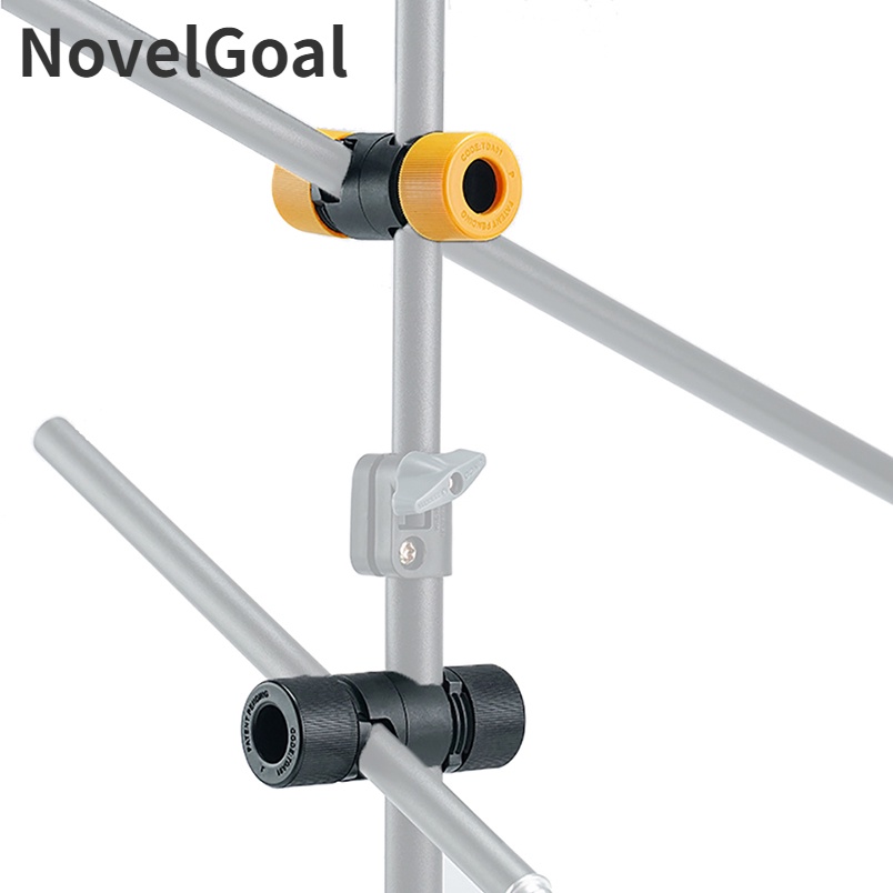NovelGoal Cross Arm Light Stand Adapter อุปกรณ์สตูดิโอถ่ายภาพพลาสติก ภาพถ่ายเหนือศีรษะพร้อมตําแหน่งรูคู่สําหรับ Spotlight Softbox