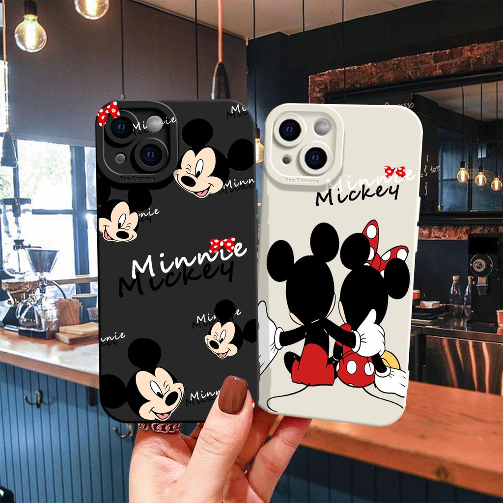 Mickey Mouse เคสโทรศัพท์พร้อมป้องกันกล้องสําหรับ OPPO Realme C15 C25S C53 5 6i Reno 8 Z 7Z 6Z 5G C11