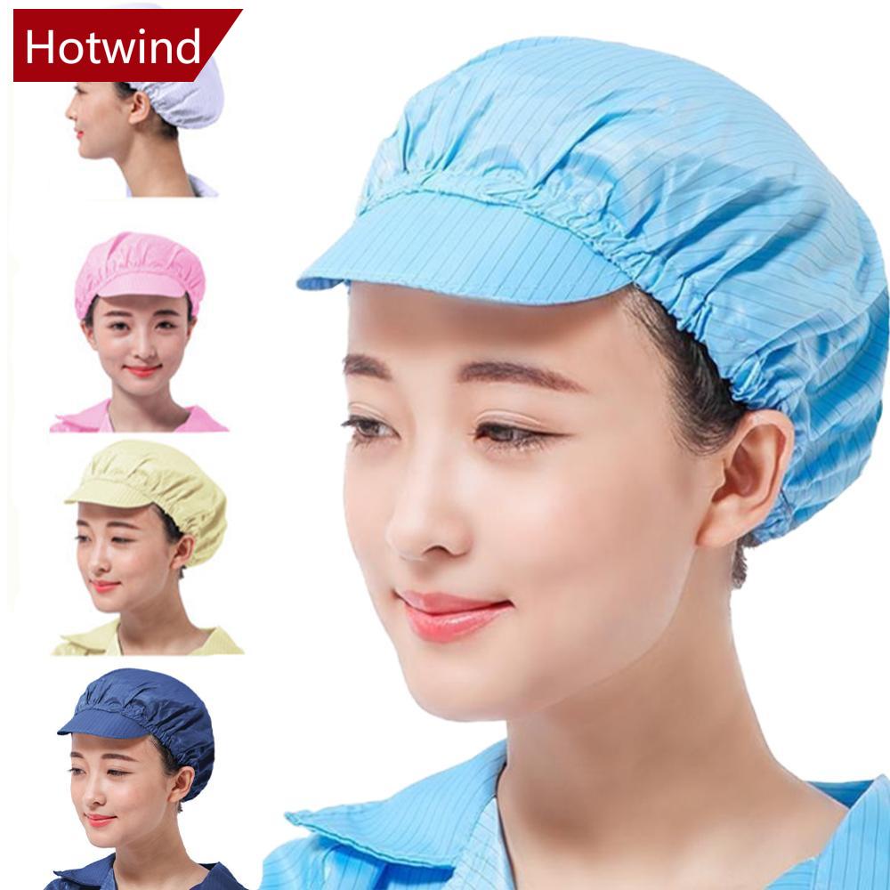Hotwind หมวก ESD ป้องกันไฟฟ้าสถิตย์ ป้องกันฝุ่น สําหรับห้องทํางาน โรงงาน 1 ชิ้น L2W4
