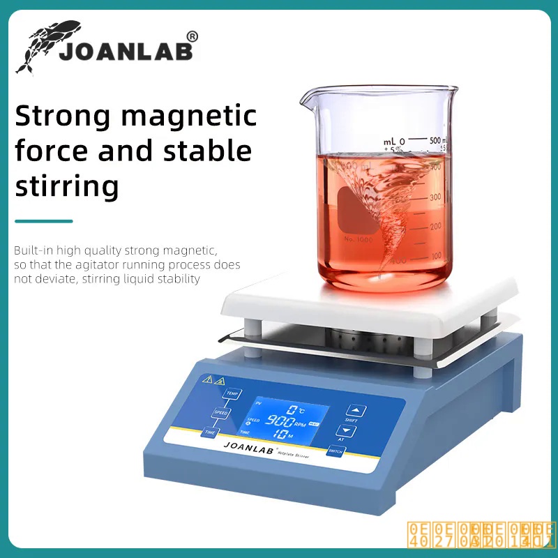 !# @ Magnetic stirrer Hot PLATE Lab อุปกรณ์เครื่องกวนความร้อนจอแสดงผลดิจิตอลเครื่องผสมแม่เหล็กพร้อมแท่งกวน5L Liquid ST