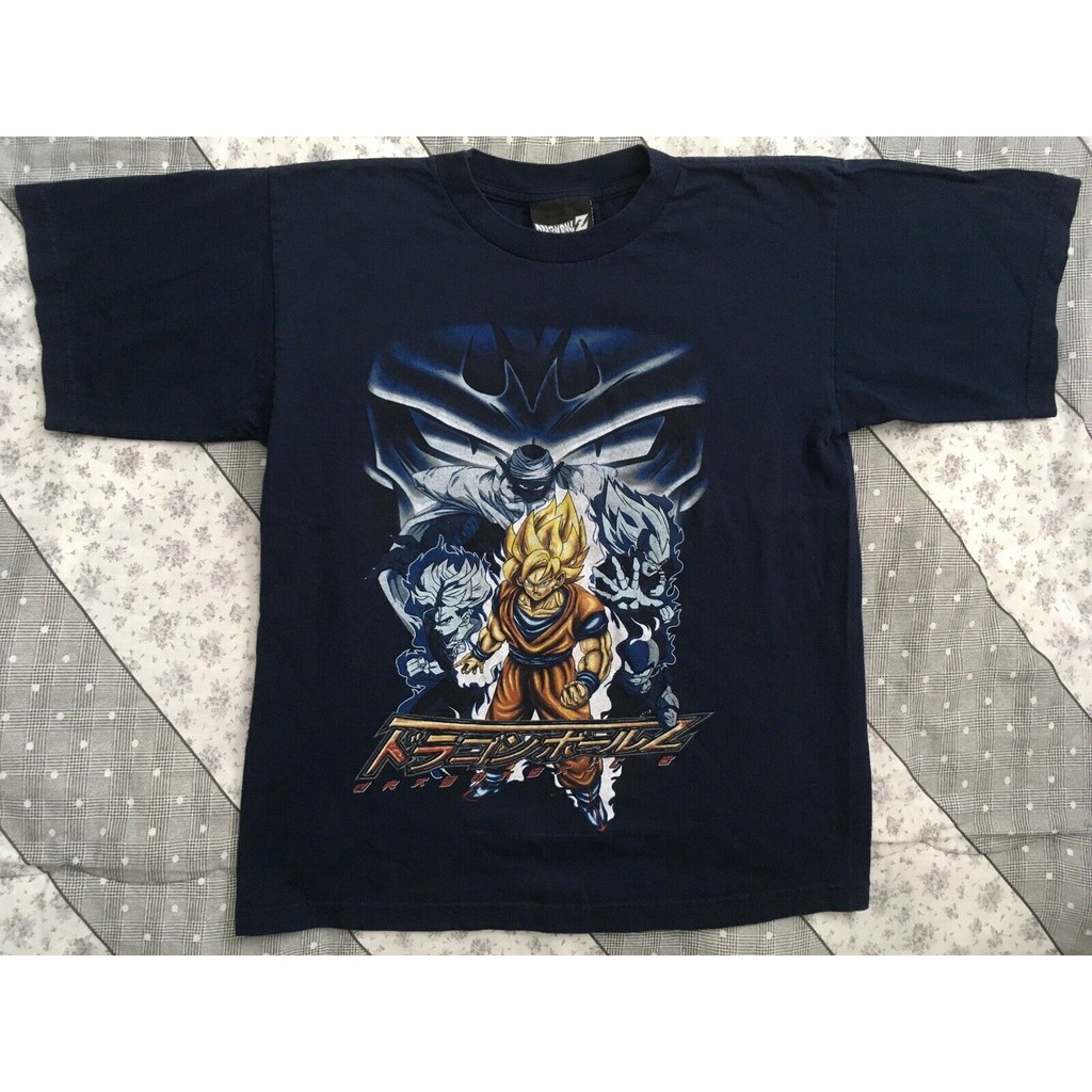 คลาสสิก เสื้อยืดพิมพ์ลาย Dragonball Z สำหรับผู้ชาย 1998 1999 Goku Vegeta vtb