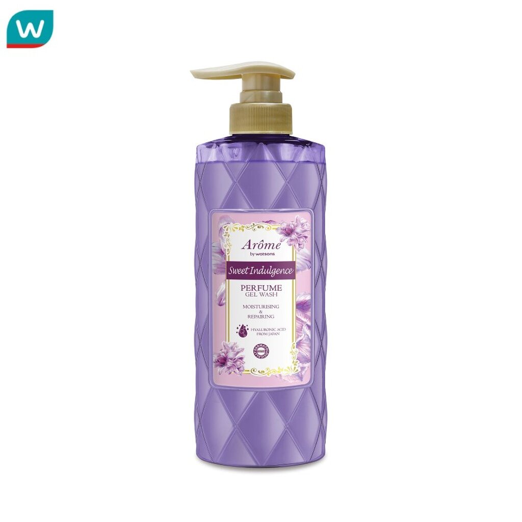 Arome by Watsons อะโรมิ บายวัตสัน สวีทอินดัลเจนท์ เพอร์ฟูม เจลวอช มอยส์เจอไรซิ่ง แอนด์รีแพร์ริ่ง 400มล