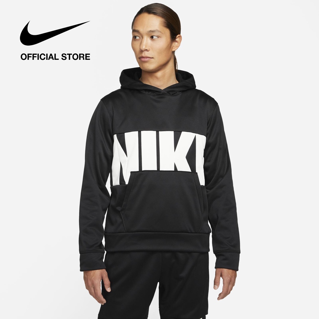 Nike Men's Therma-FIT Basketball Pullover Hoodie - Black เสื้อบาสเก็ตบอลมีฮู้ดแบบสวมผู้ชาย Nike Therma-FIT - สีดำ