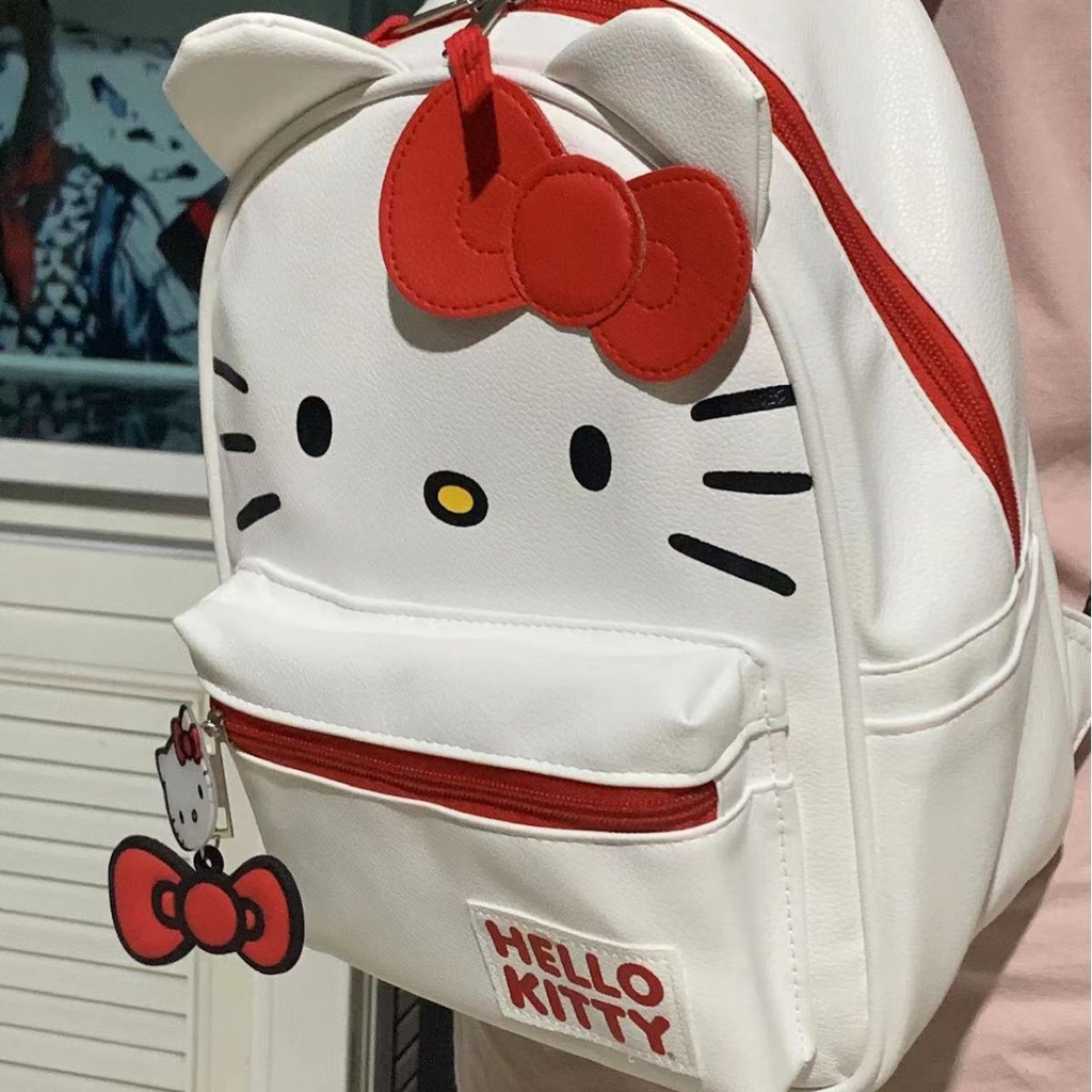 A.t.a นักเรียนน่ารักกระเป๋าหนังสือ KittyCat น้ำหนักเบาบัลลังก์ตอนเด็กผู้หญิงหลังแฟชั่น