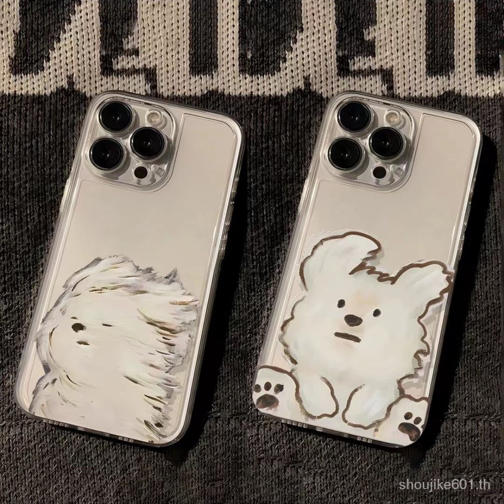 เคสโทรศัพท์มือถือ กันกระแทก ลายภาพวาดสีน้ํามัน รูปลูกสุนัข สําหรับ Iphone 14pro 12 15 78max 1113 5X9I