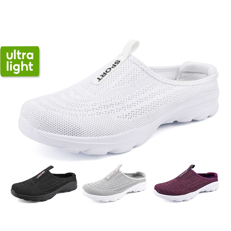 [35-42] รองเท้าผ้าใบ แบบสวมครึ่งหนึ่ง สําหรับผู้หญิง