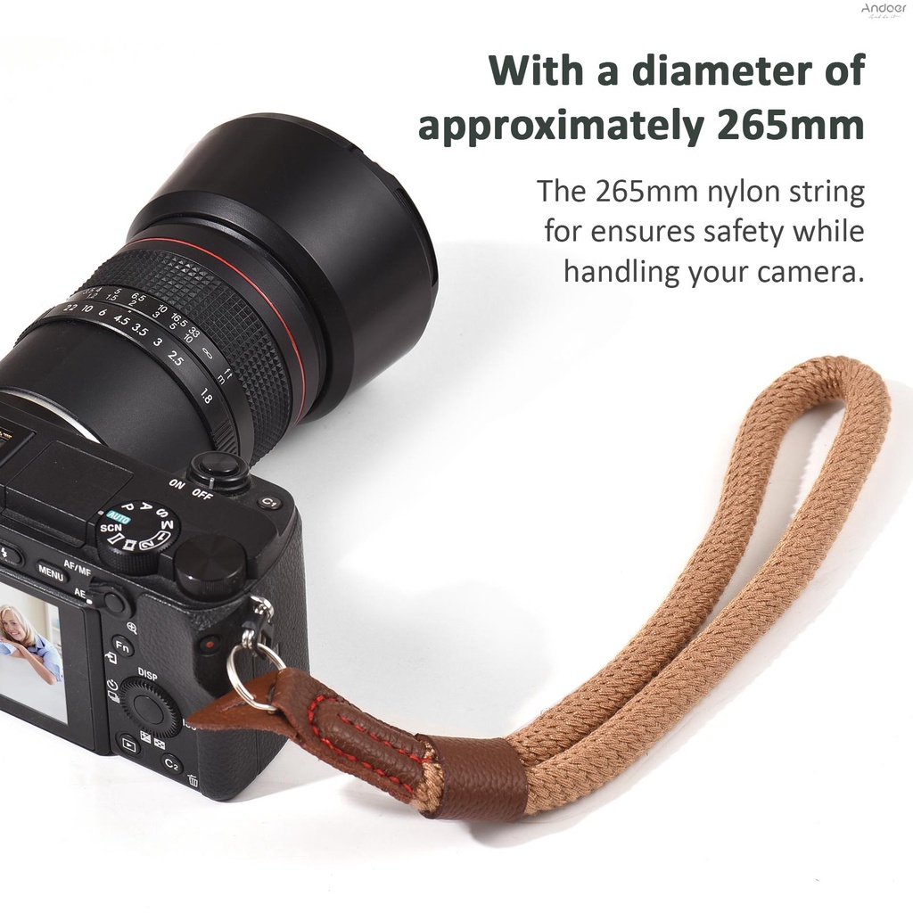 Mirrorless สายคล้องกล้องดิจิตอล - กล้อง สายคล้องมือสําหรับกล้อง น้ําหนักเบา 26.5 ซม. ปรับได้และกล้อง SLR สายรัดข้อมือสําหรับกล้อง DSLR ทนทาน.