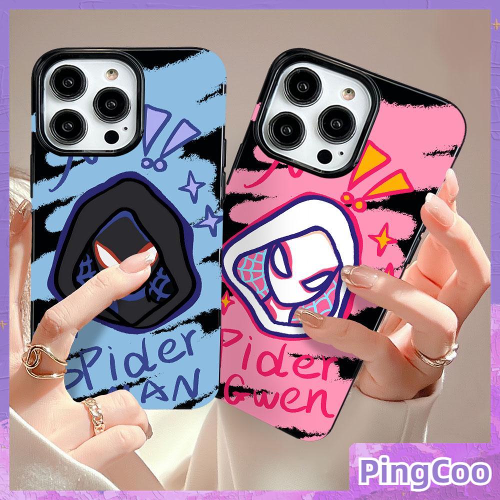 Pingcoo - เข้ากันได้สำหรับ เคส iphone 11 เคสไอโฟน เคสไอโฟน11 กรณีเคลือบเงาสีดำ TPU กรณีลูกอมกันกระแทกกล้องป้องกันเย็นเดอร์แมนคนต่างด้าวเข้ากันได้กับ iPhone 14 PRO MAX 13 12 11 PRO MAX XR XS MAX 7plus 8 PLUS