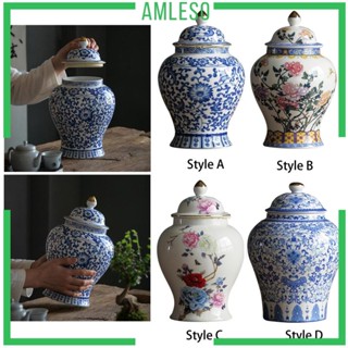 [ Amleso ] โถขิงเคลือบมือทาสีเอเชียตกแต ่ งอเนกประสงค ์ ตกแต…