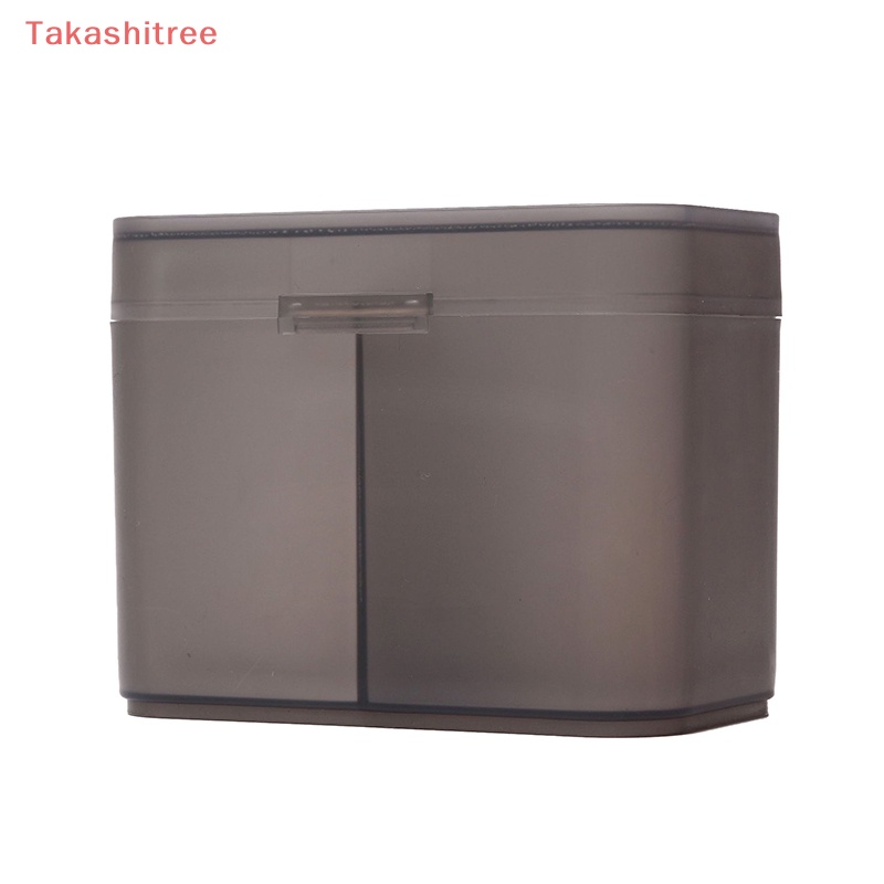 (Takashitree) กล่องเก็บสําลีเช็ดเครื่องสําอาง แบบสองช่อง