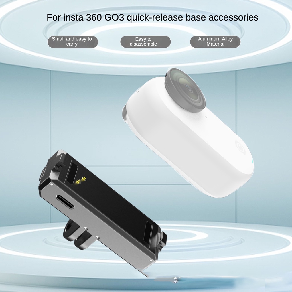 Go 3Rechargeable ฐานแม่เหล็กอะแดปเตอร์ Quick Release สําหรับ Insta360 Go 3/Go 3S Thumb Action กล้องขาตั้งกล้องแม่เหล็กอะแดปเตอร์ Mount