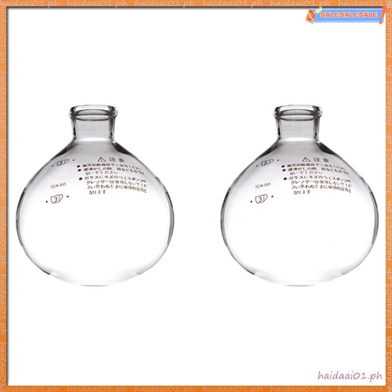 [QHBW] 2X Coffee Syphon Pot อุปกรณ์เสริม TCA-3/5Cup แก้วคุณภาพสูง Siphon หม้อสูญญากาศเครื่องชงกาแฟอะ