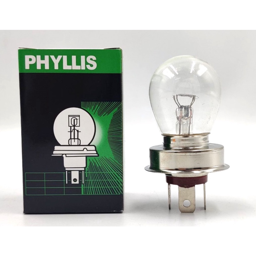 PHYLLIS หลอดไฟ หลอดไฟหน้า จานกลม 12V 60/60w ใช้กับรถรุ่นเก่า เช่น มาสด้า แฟมิเลีย หลอดละ